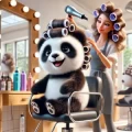 Panda getting curls